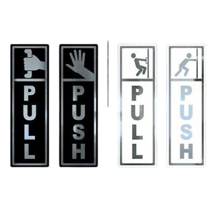 Set stickere indicatoare, Push and pull, 12cm, 4buc