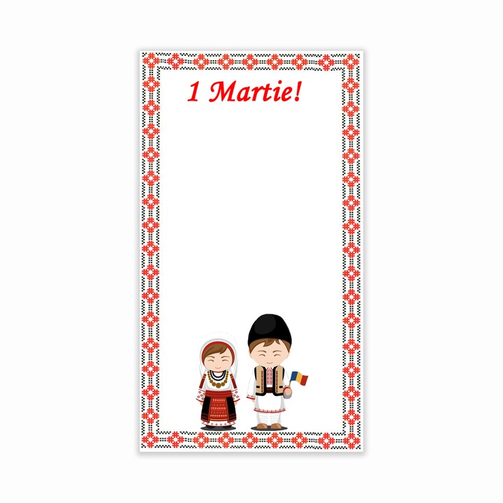 200 db-os Martisor témájú kártyakészlet, 77-es modell, többszínű, 9x5 cm