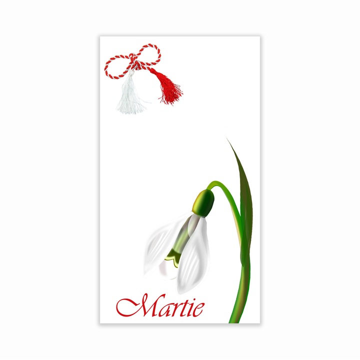 200 db-os Martisor témájú kártyakészlet, 79-es modell, tarka, 9x5 cm
