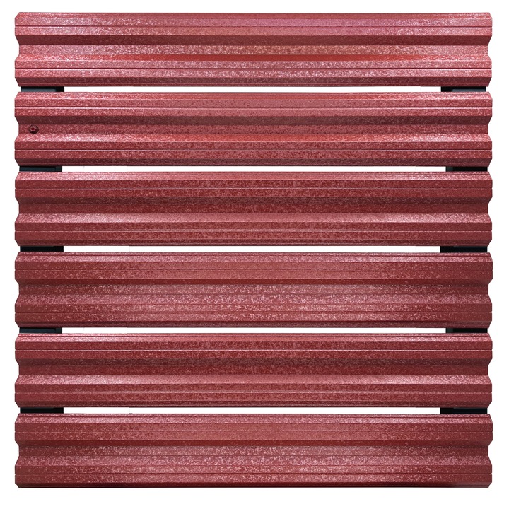 Set 25 buc, Sipca Metalica gard Simetrica, 130 x 11.5 cm, Caramida Rosie - Hi-Mat, Top Profil Sistem