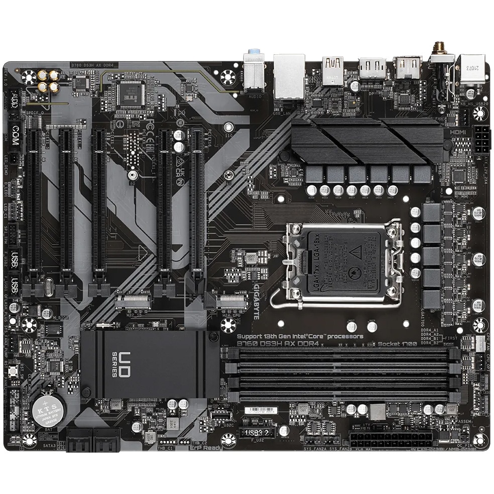 Placa de baza Gigabyte B760 DS3H AX DDR4, Socket 1700 - eMAG.ro