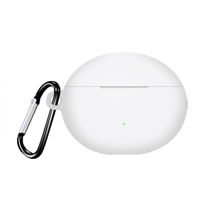 Husa de protectie din silicon, G-Tech, Compatibila cu Huawei FreeBuds 5i, High Quality, Super slim, Compacta, Alb