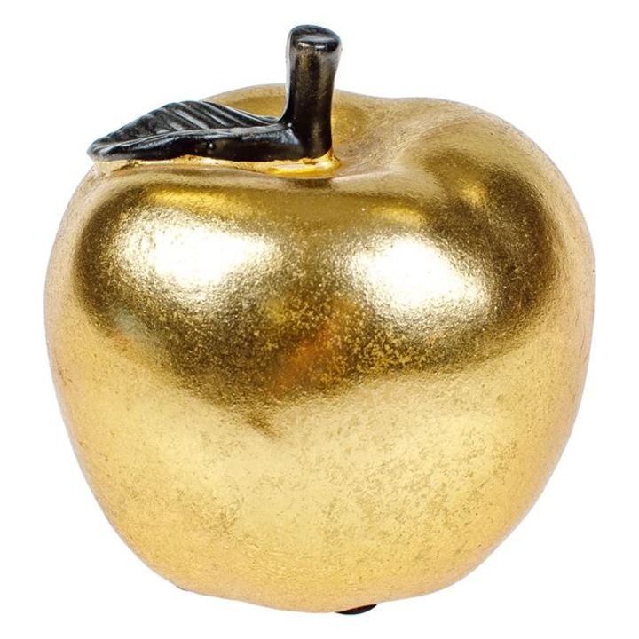 Декорация от смола, Apple Gold, златна ябълка, мат, 10 х 10 см