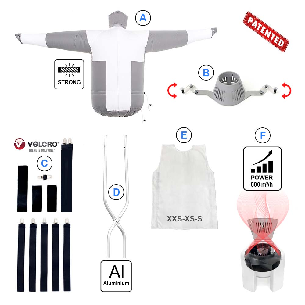 Aparat de calcat manechin, Aeolus, Abur, Universal, Gri