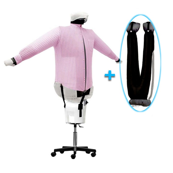 Aparat de calcat manechin, Aeolus, Abur, Universal, Alb/Negru