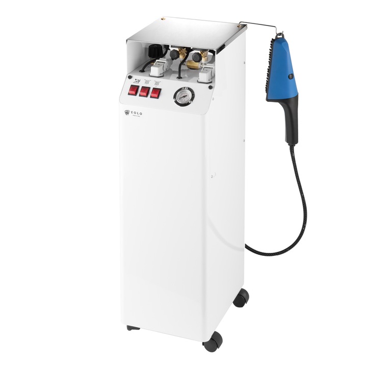 Aparat de calcat cu abur, Aeolus, 1800W, Albastru/Alb