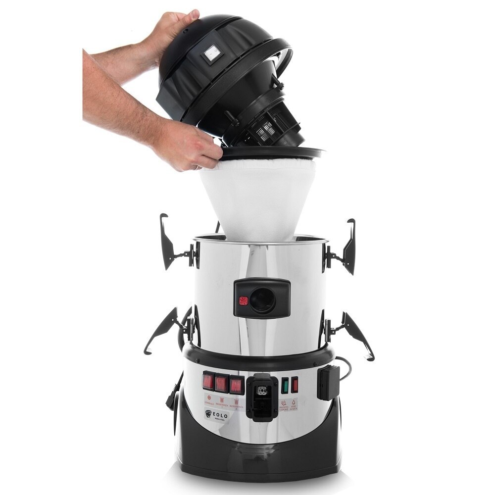 Aspirator cu abur, Aeolus Eolo Home & Professional, Inox, 20 l, Argintiu/Negru