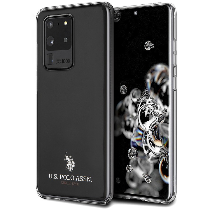 Калъф за Samsung Galaxy S20 Ultra 5G G988 / S20 Ultra G988, US Polo, Small Horse, черен USHCS69TPUBK