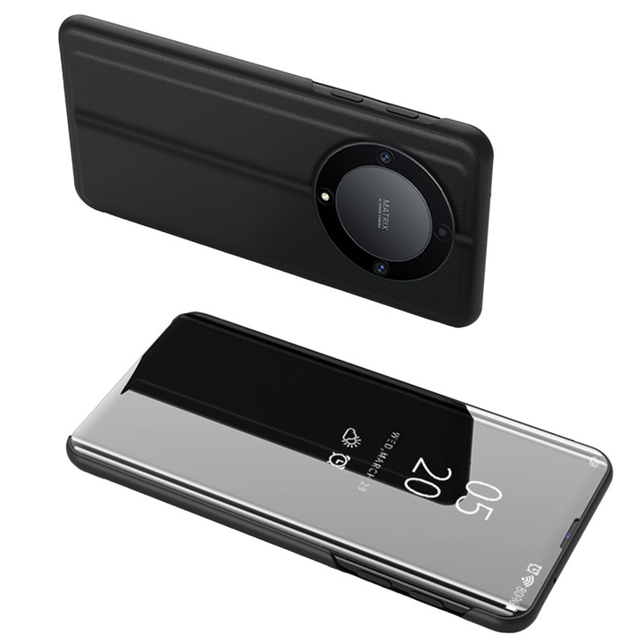 Honor Magic5 Lite / X40 / X9a védőtok, Clear View, Grip Pro, U880, Deep Dark