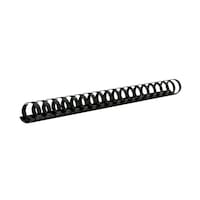 Spirala neagra din plastic, 16 mm, indosariere 125-145 coli