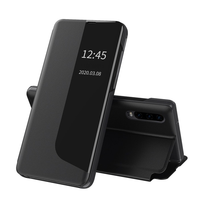Flip tok Huawei P30 Techsuit eFold sorozathoz, fekete