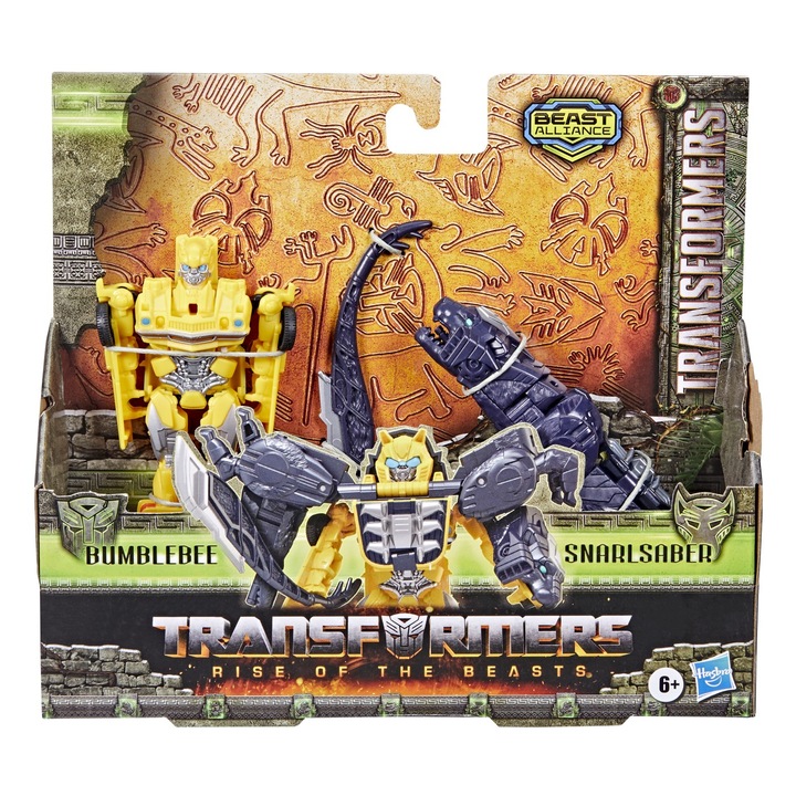 Set 2 figurine Transformers Beast Alliance - Bumblebee si Snarlsaber, 13 cm