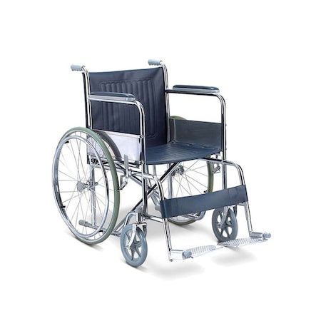 Scaun cu Rotile (Fotoliu Rulant) din Otel, Sezut 46 cm, Plibabil, 110 Kg, Dr Happy