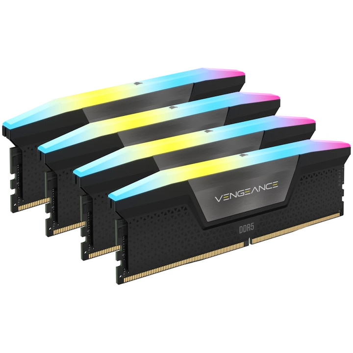 Corsair Vengeance XMP 3.0 Memória, Black Heatspreader, 192GB (4x48GB), DDR5, 5200MT/s, CL 38, RGB