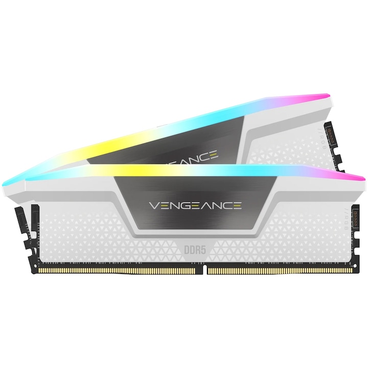 Memorie Corsair Vengeance XMP 3.0 White Heatspreader 32GB (2x16GB), DDR5, 6000MT/s, CL 40, RGB