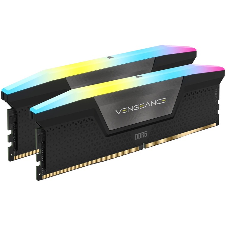 Памет Corsair VENGEANCE 64GB (2x32GB), DDR5, XMP 3.0, 6200MT/s, CL 32, RGB, Black Heatspreader, 1.4V