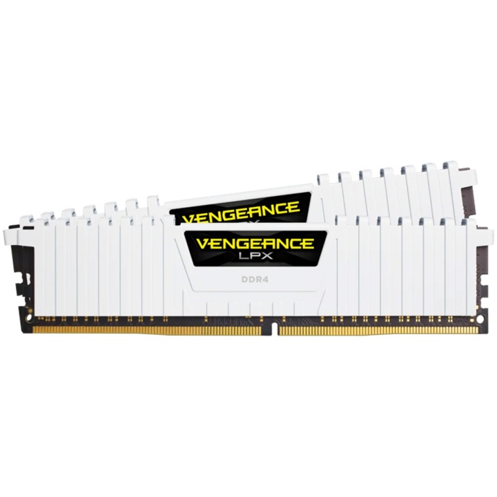 Memorie Corsair Vengeance XMP 2.0 LPX White Heatspreader, 32GB (2x16GB), DDR4, 3200MHz, CL16
