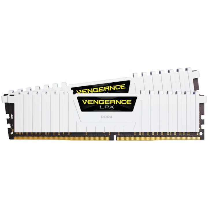 Corsair Vengeance XMP 2.0 LPX White memória, Heatspreader, 32GB (2x16 GB), DDR4, 3200 MHz, CL16