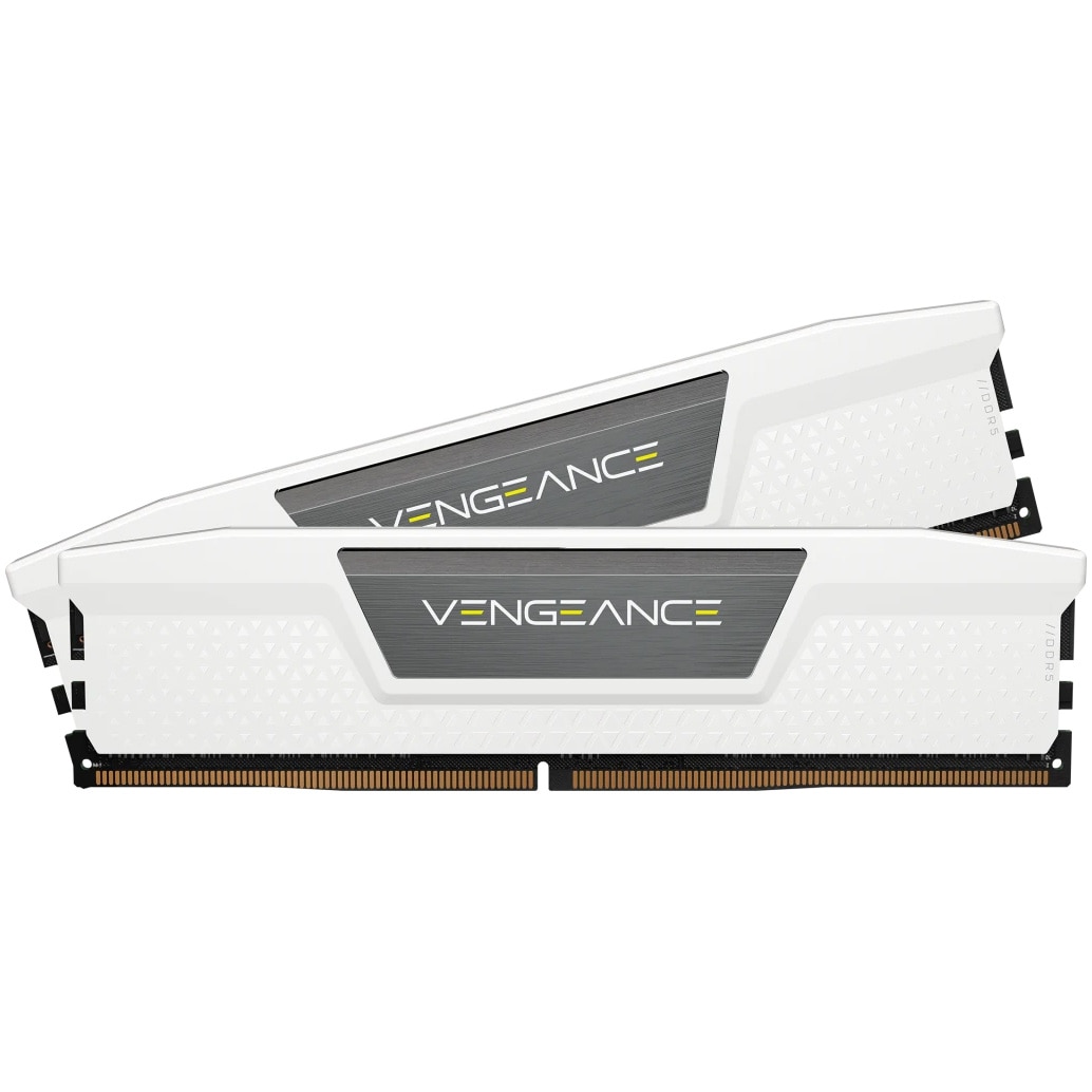RAM CORSAIR DDR5 6000MHz 32GB (2x16GB) XMP VENGEANCE, alb - eMAG.ro