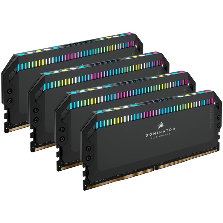 Memorie Corsair DOMINATOR PLATINUM XMP 3.0 Black Heatspreader, DDR5, 6600MT/s 64GB (4x16GB), CL32, RGB