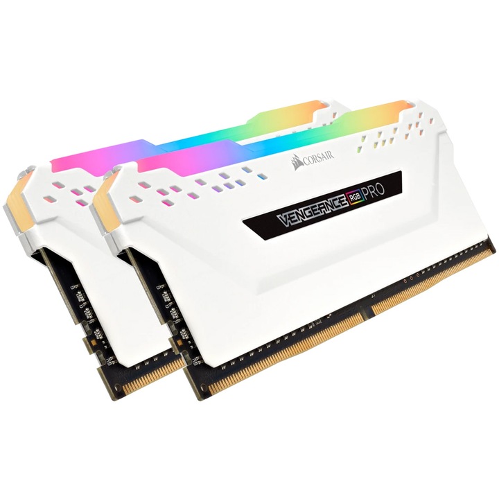 Memorie Corsair Vengeance XMP 2.0 white Heatspreader, 32GB (2x16GB), DDR4, 3200MHz, CL 16, RGB