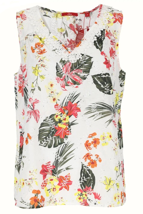 Bluza dama, s.Oliver, Bumbac, Marime 46, Multicolor