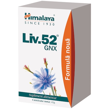 Supliment alimentar Liv.52 GNX cu rol hepatoprotector, 60 comprimate, Himalaya