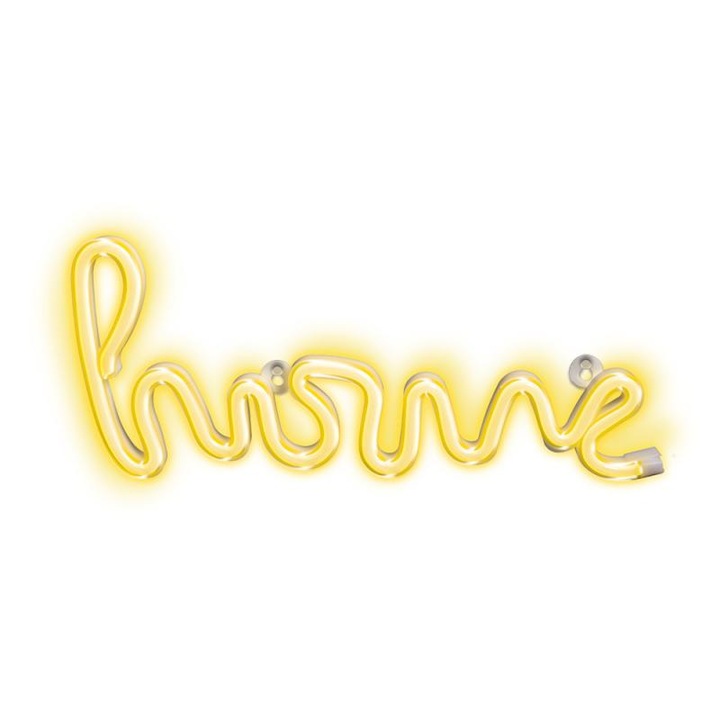 Декоративна неонова LED Forever Light FLNE21, домашен модел, батерии и USB, бяла