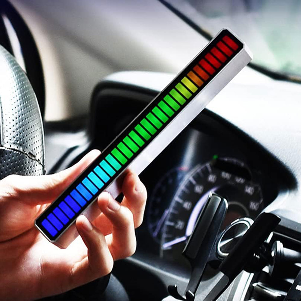 Lumini De Ritm LED RGB SIKS Cu Activare Sonora, Bara RGB Cu Functie VU ...