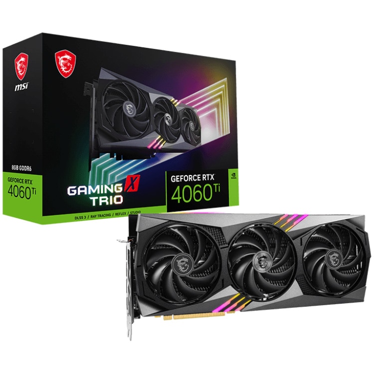 Placa video MSI GEFORCE RTX 4060 TI VENTUS 2X BLACK 8G OC, 8GB