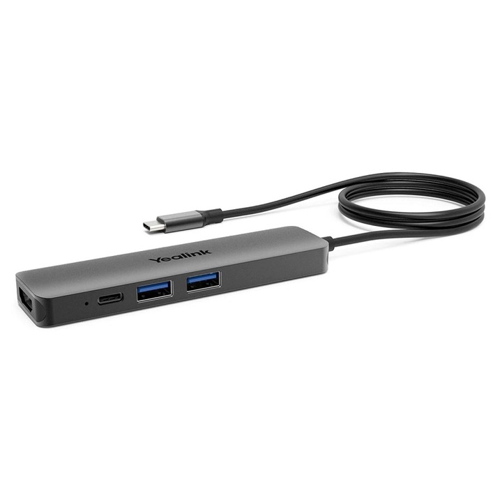 Adaptor hub, YEALNK, 2xUSB 3, HDMI, Gri