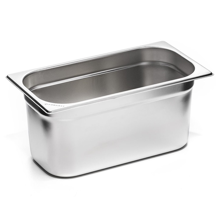Гастронорм GN 1/3 от неръждаема стомана, Forgast, дълбочина 20 см