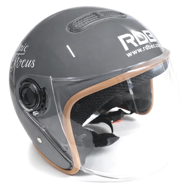 Casca de protectie RDB 313, cu gat si viziera detasabile, Marime Universala, Gri