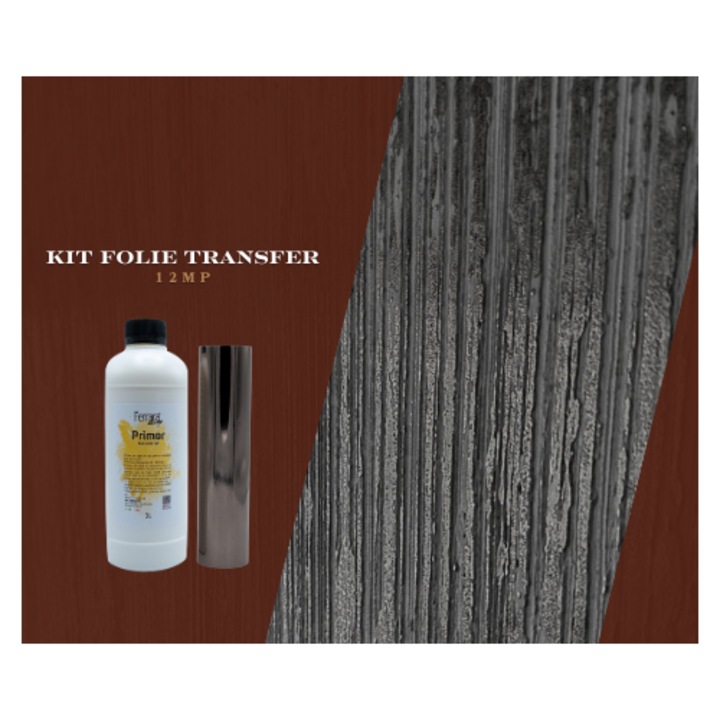 Folie de transfer antracit, 12 mp lamina + 1 litru lipici special pentru transfer