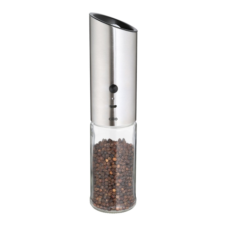 Rasnita electrica piper sau sare, reincarcabila USB, 5 x 22,5 cm, Cilio