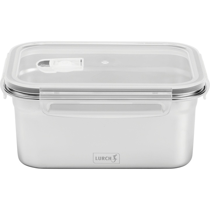Recipient pentru alimente, Lurch, Otel/Plastic, 1,5 l, Argintiu