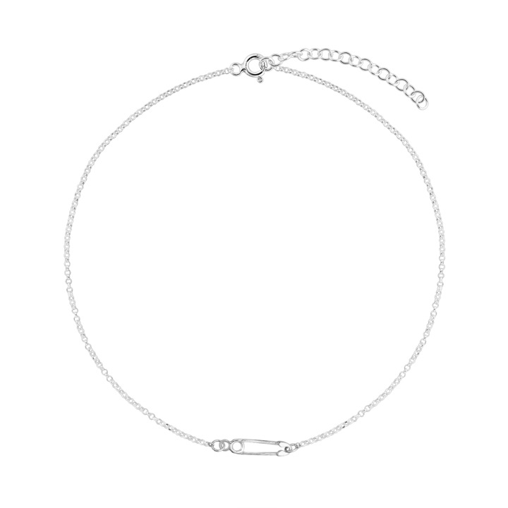 Bratara din argint, ac de siguranta, Argintiu