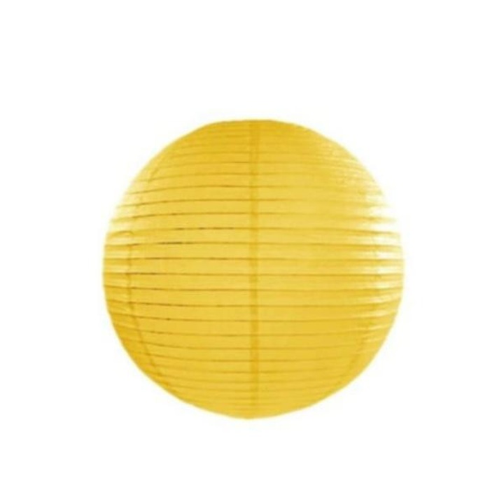 Lampion hartie galben 30 cm
