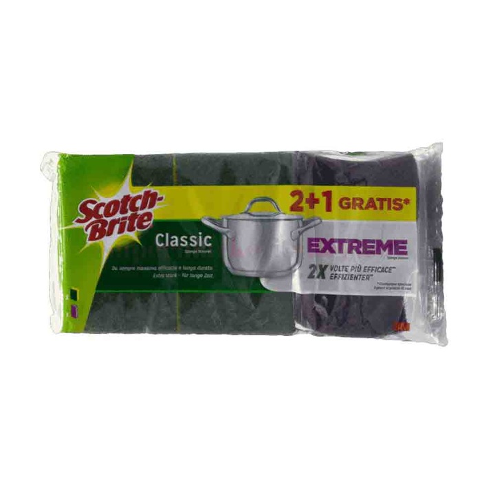 Scotch Brite Classic mosogatószivacs szett 2 + 1 db
