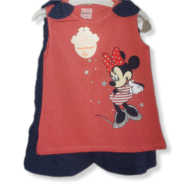 Compleu pentru fetite MINNIE MOUSE, 3 ani, bumbac, roz inchis