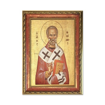 Tablou Decorativ cu Rama tip Icoana Sf Nicolae, 22 x 32 cm Tablou Decorativ cu Rama tip Icoana Sf Nicolae, 22 x 32 cm