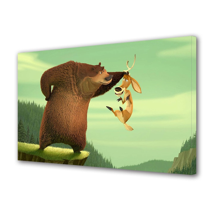 Tablou Canvas Luminos in intuneric VarioView LED Animatie pentru copii Columbia Boog si Elliot , 50 x 70 cm