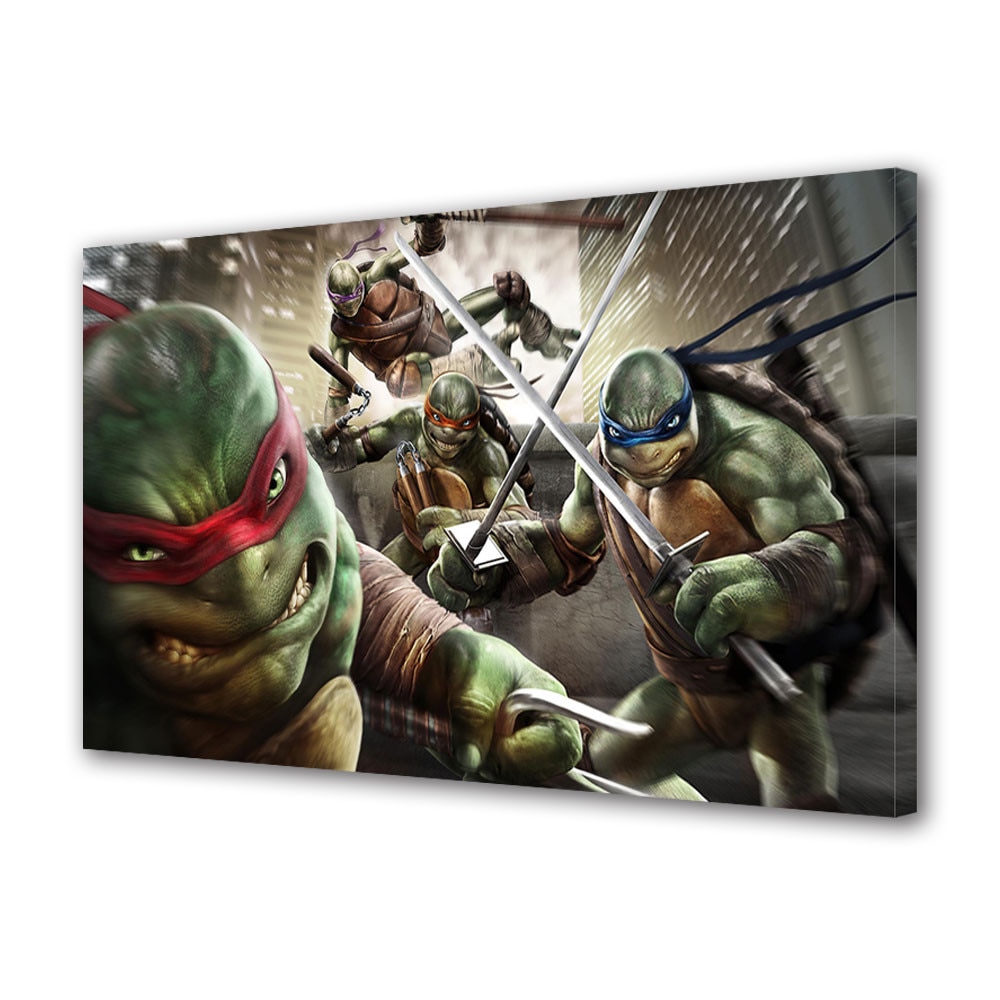 Tablou canvas pentru copii Animatie Testoasele Ninja , 20 x 30 cm