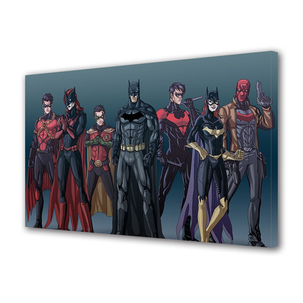 Tablou canvas pentru copii Animatie Batman Echipa , 20 x 30 cm