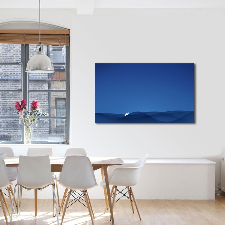 Tablou canvas pentru copii Animatie Barca de hartie , 80 x 140 cm