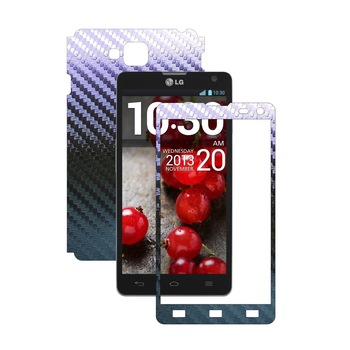Folie de protectie Carbon Skinz, Husa de tip Skin Adeziv pentru Carcasa, Carbon Cameleon dedicata LG Optimus L9 II Folie de protectie Carbon Skinz, Husa de tip Skin Adeziv pentru Carcasa, Carbon Cameleon dedicata LG Optimus L9 II