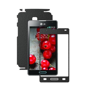 Folie de protectie Carbon Skinz, Husa de tip Skin Adeziv pentru Carcasa, Piele Neagra dedicata LG Optimus L7 II Folie de protectie Carbon Skinz, Husa de tip Skin Adeziv pentru Carcasa, Piele Neagra dedicata LG Optimus L7 II