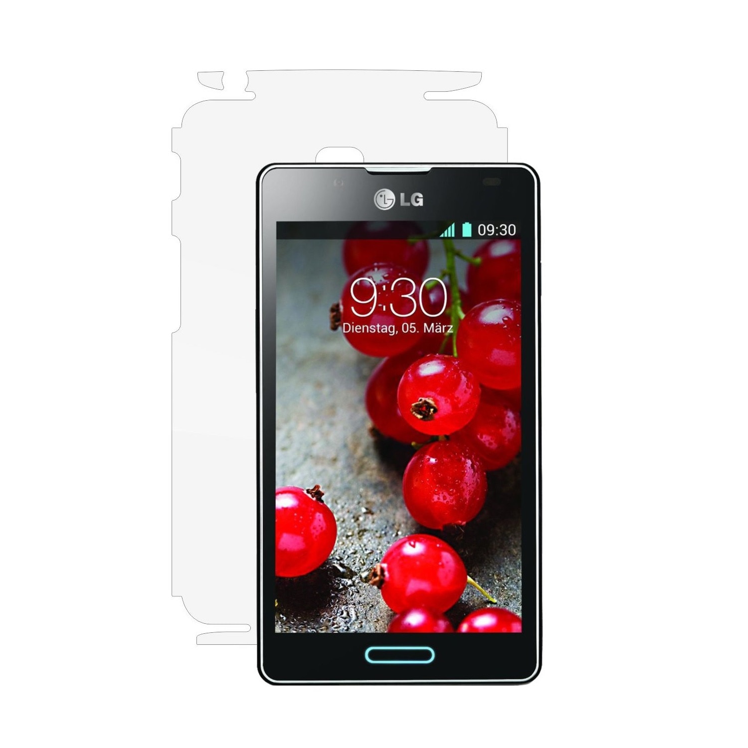 Folie Protectie Invisible Skinz Ultra-Clear AutoRegeneranta, Husa Transparenta de tip Skin Adeziv pentru Carcasa si Laterale, dedicata LG Optimus L7 II