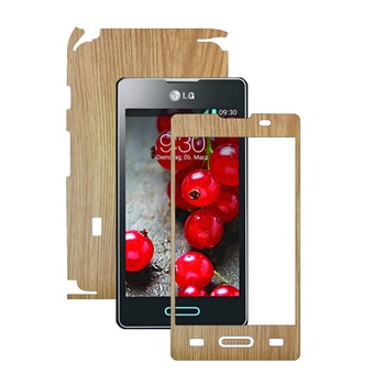 Folie de protectie Carbon Skinz, Husa de tip Skin Adeziv pentru Carcasa, Lemn Stejar dedicata LG Optimus L5 II Folie de protectie Carbon Skinz, Husa de tip Skin Adeziv pentru Carcasa, Lemn Stejar dedicata LG Optimus L5 II