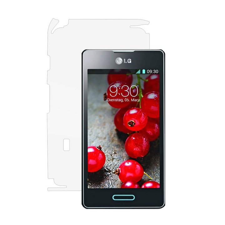 Invisible Skinz Ultra-Clear HD защитно фолио, самозалепващо се прозрачно покритие за корпуса и страните, посветено на LG Optimus L5 II
